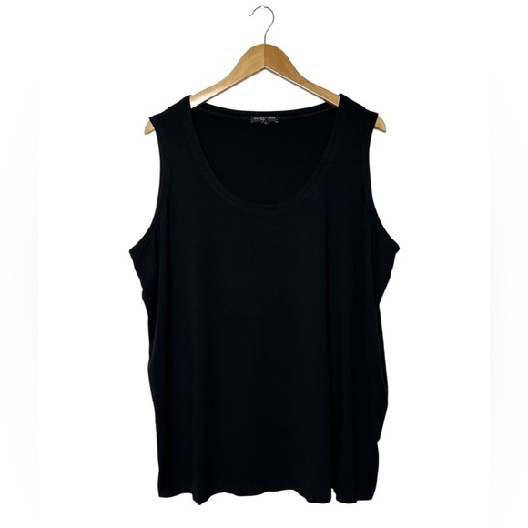 Eileen Fisher | Scoop Neck Rayon Lycra Tank | Women’s Size 2X | Black - Picture 1 of 4